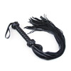 Dominate their sweet vulnerability and make them atone for their naughtiness with this gorgeous leather-like whip with a knitted handle and an enticing safety lace. Dominate their sweet vulnerability and make them atone for their naughtiness with this gorgeous leather-like whip with a knitted handle and an enticing safety lace.